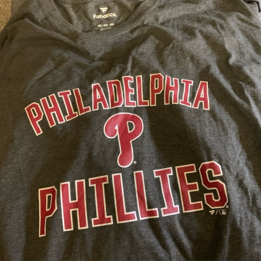 Men’s 100% Cotton Fanatics Philadelphia Phillies T Shirt 5XL